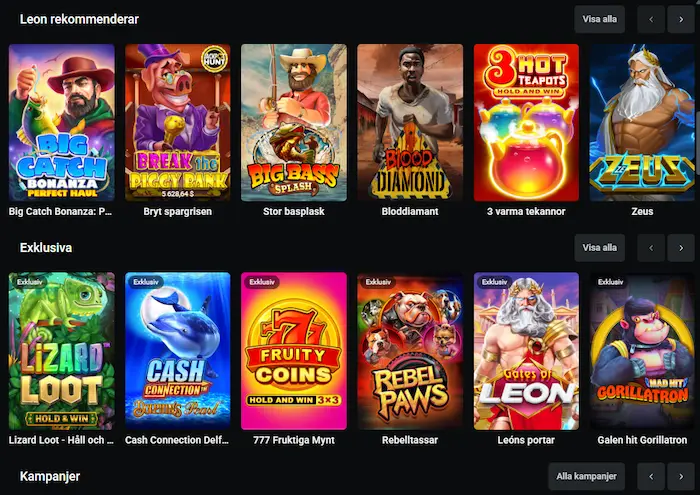 Leon Casino spel